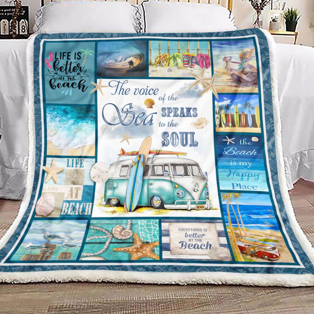 Life Is Better At The Beach Fleece Blanket