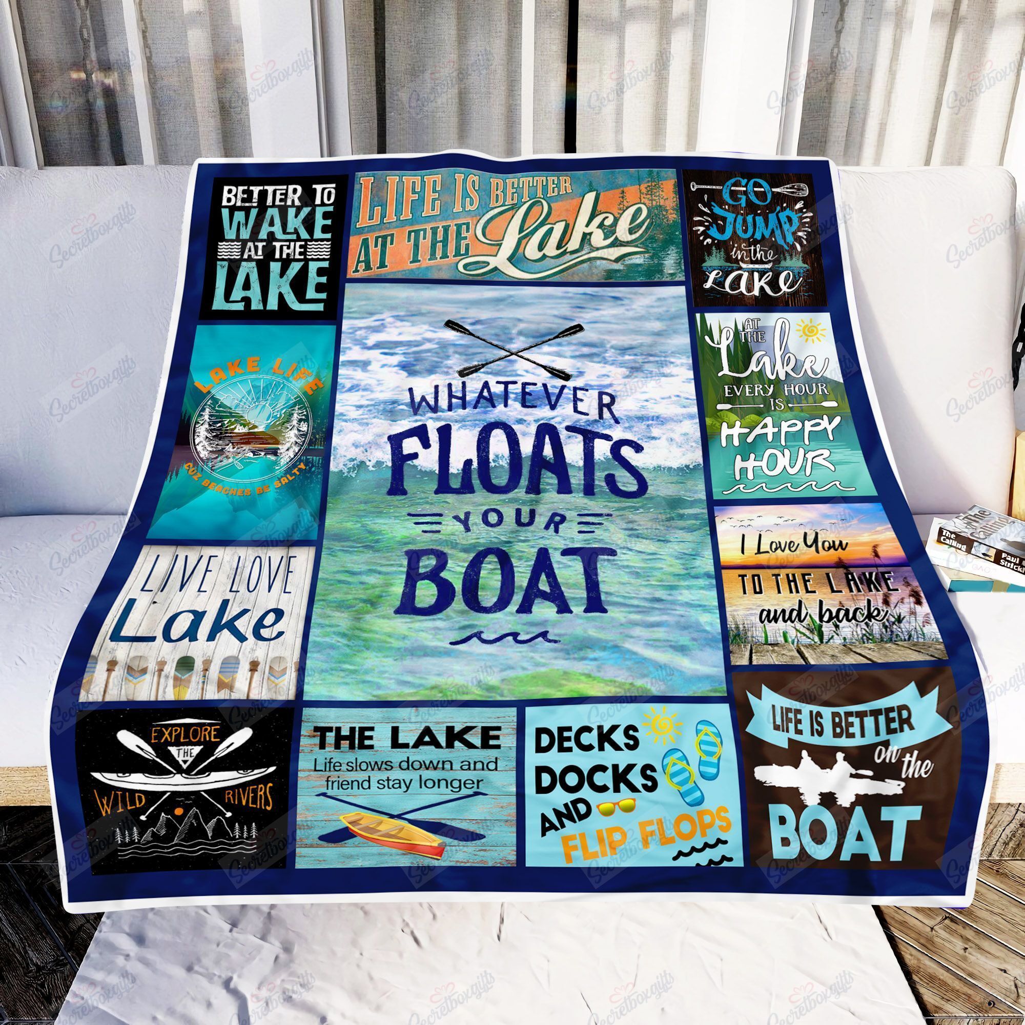 Life Is Better At The Lake Fleece Blanket