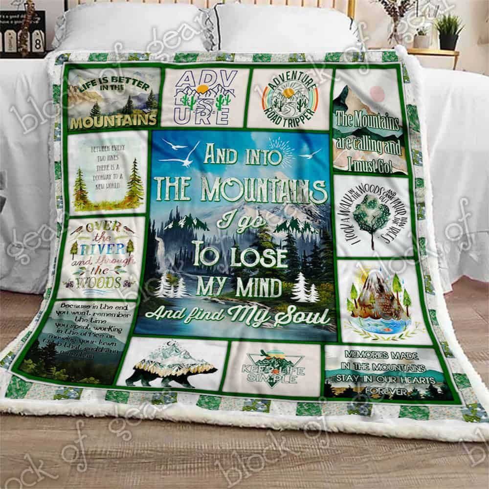 Life is better in the mountains Fleece Blanket