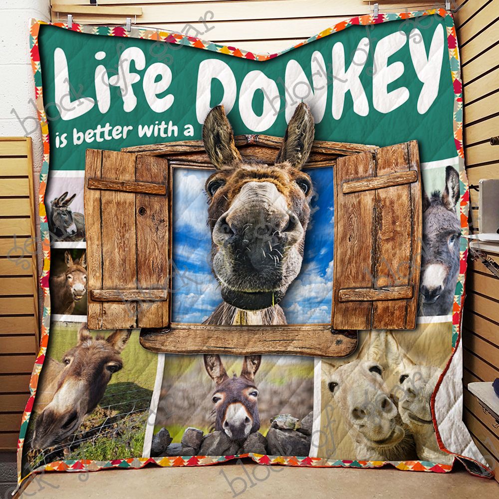 Life Is Better With A Donkey Quilt N80 Dhc11123376Dd
