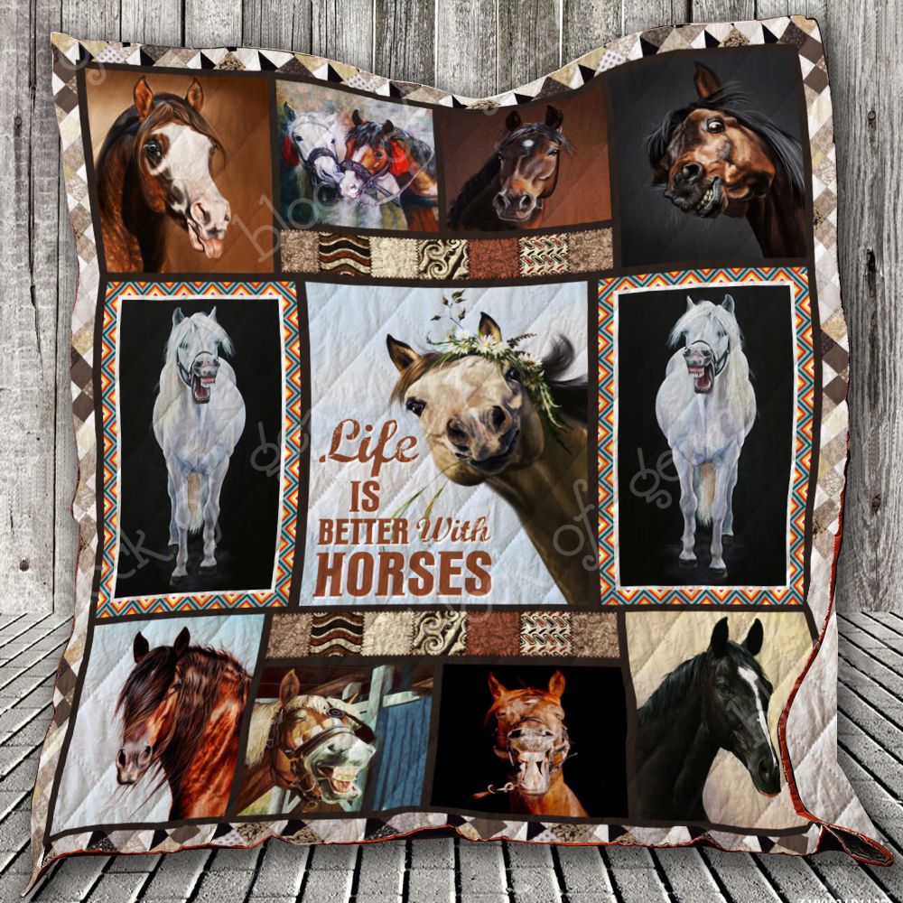 Life Is Better With Horses Quilt Thb813 Dhc11121809Dd