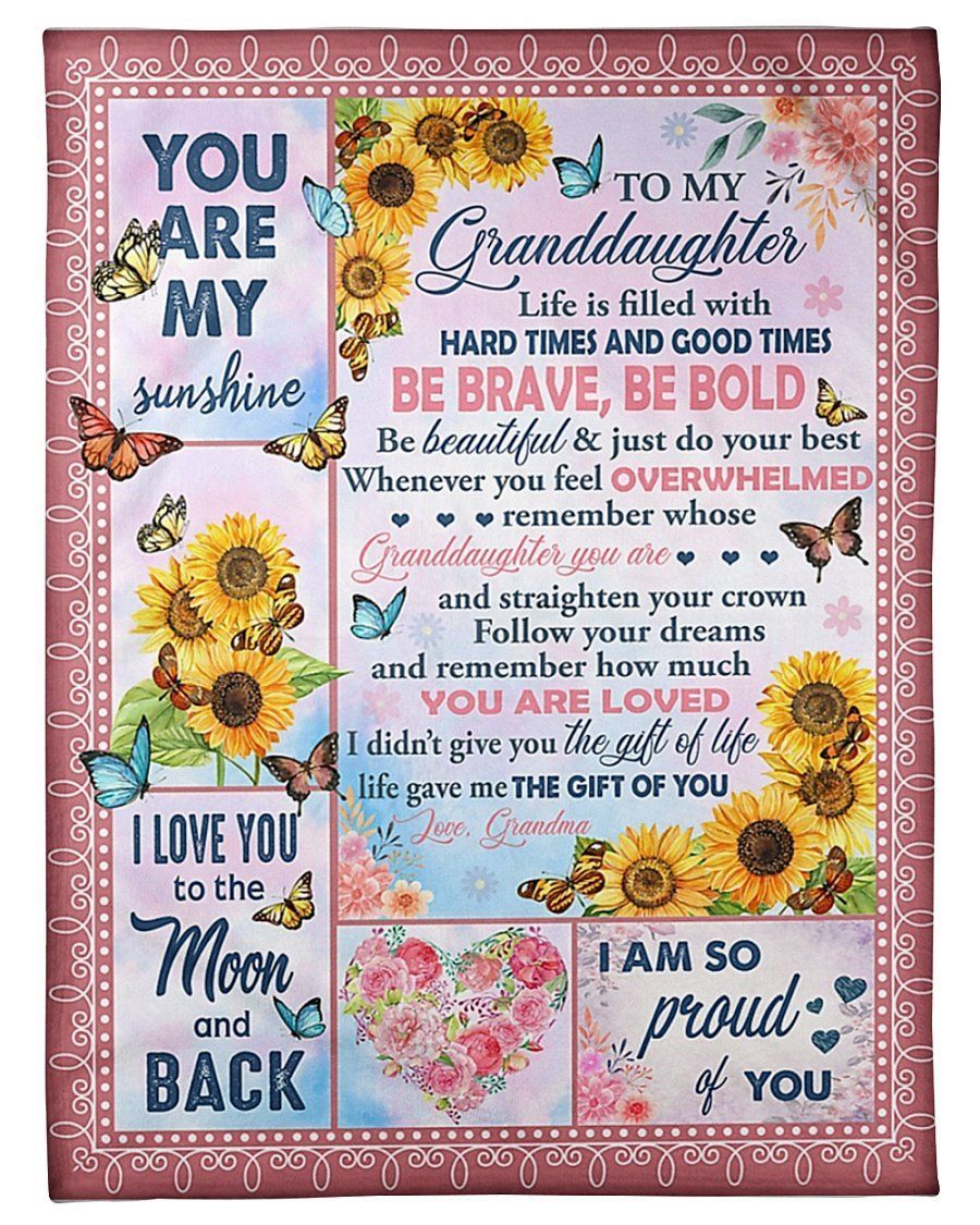 Life Is Filled Hard Times And Good Times To Granddaughter Fleece Blanket Fleece Blanket