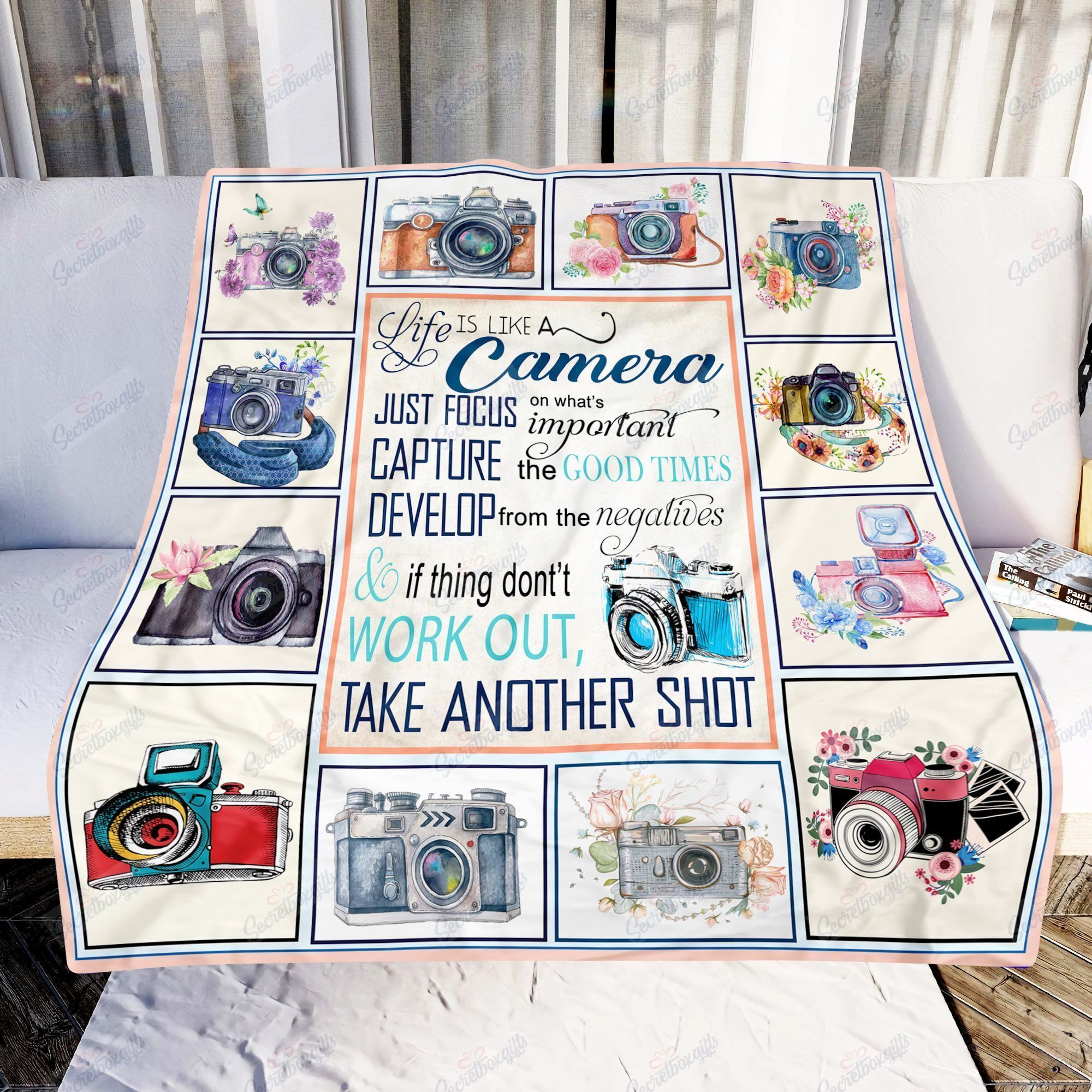 Life Is Like A Camera Fleece Blanket