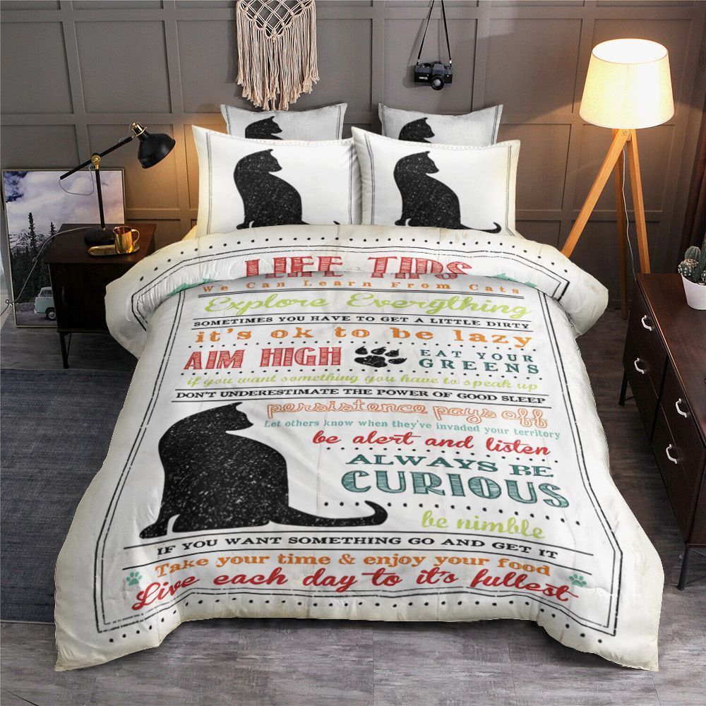 Life Tips Cats Bedding Set