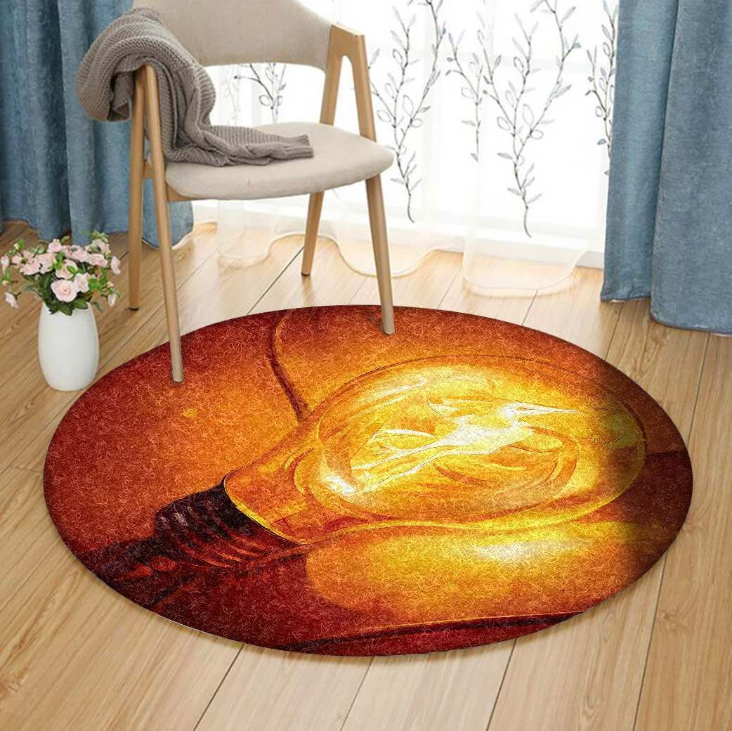 Light Bulb Round Carpet