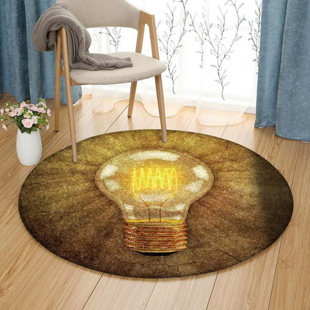 Light Bulb Round Carpet