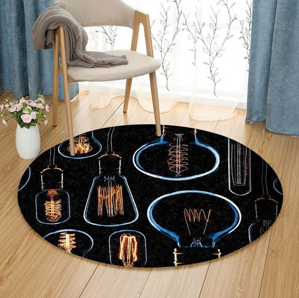Light Bulb Round Carpet
