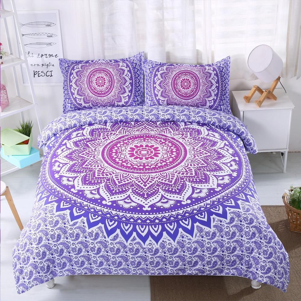 Light Purple Mandala Pattern Bedding Set