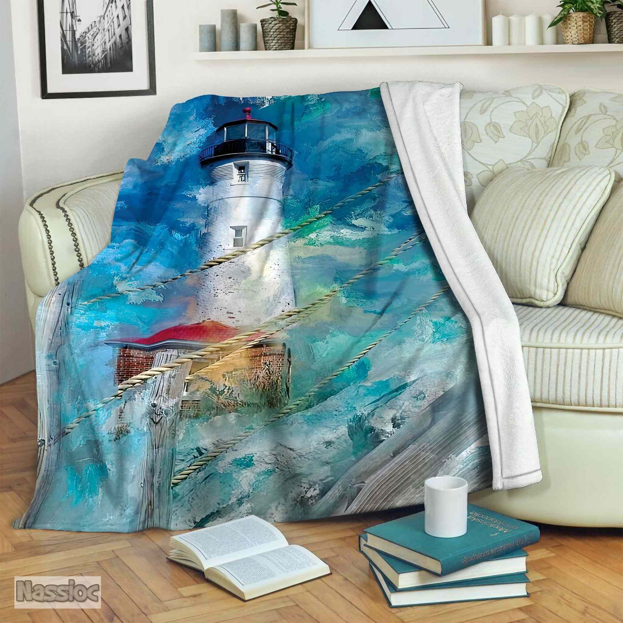 Lighthouse Fleece Blanket