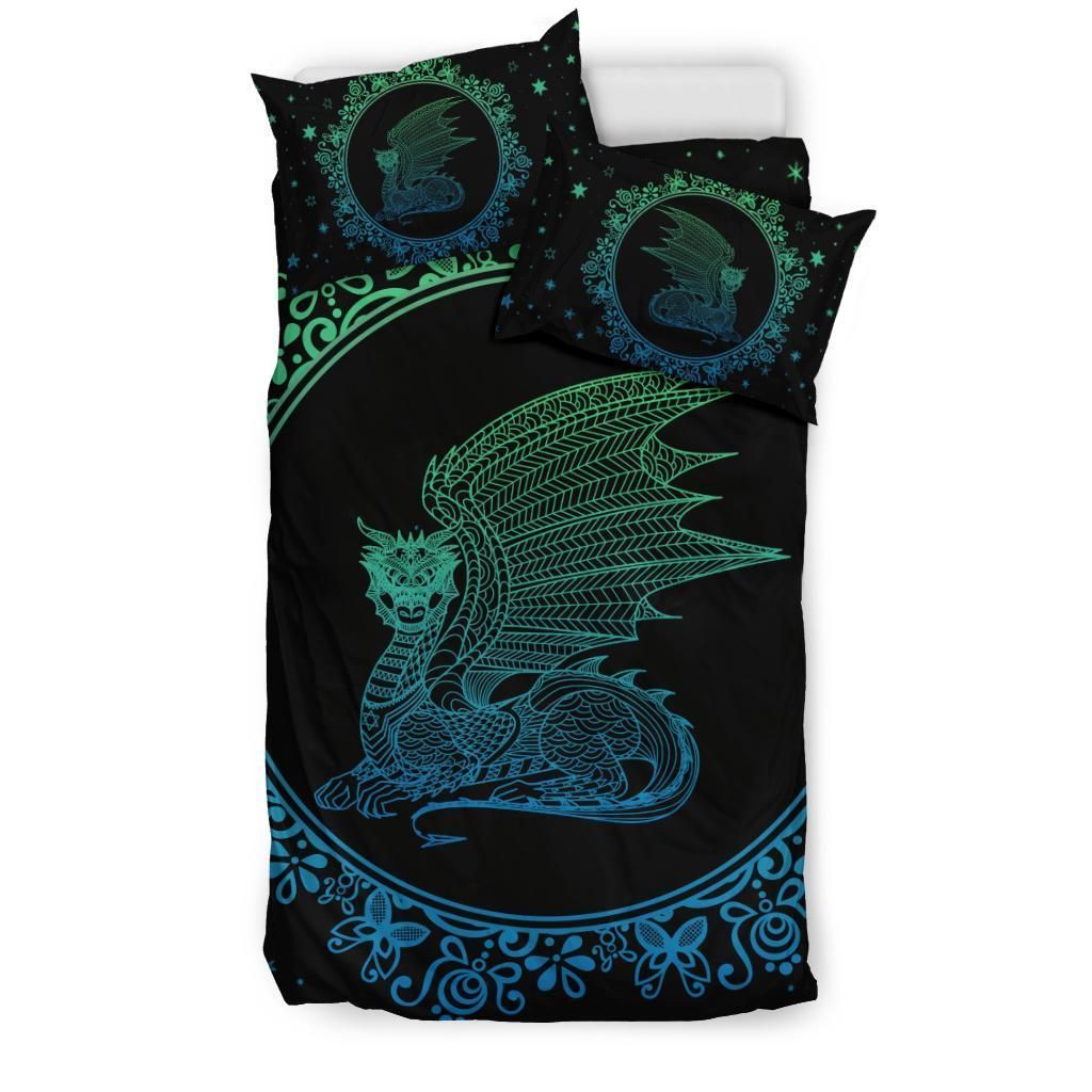 Lightning Dragon Black Bedding Set
