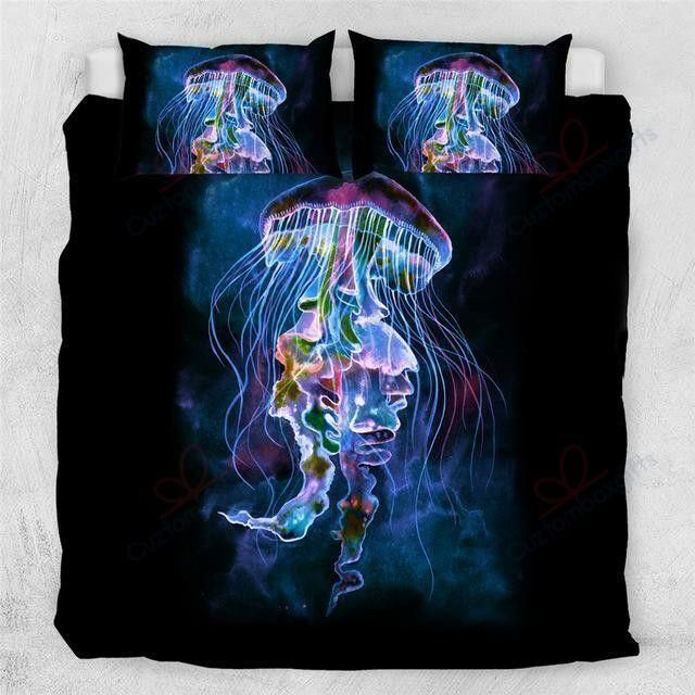 Lightning Luminous Jellyfish Printed Bedding Set