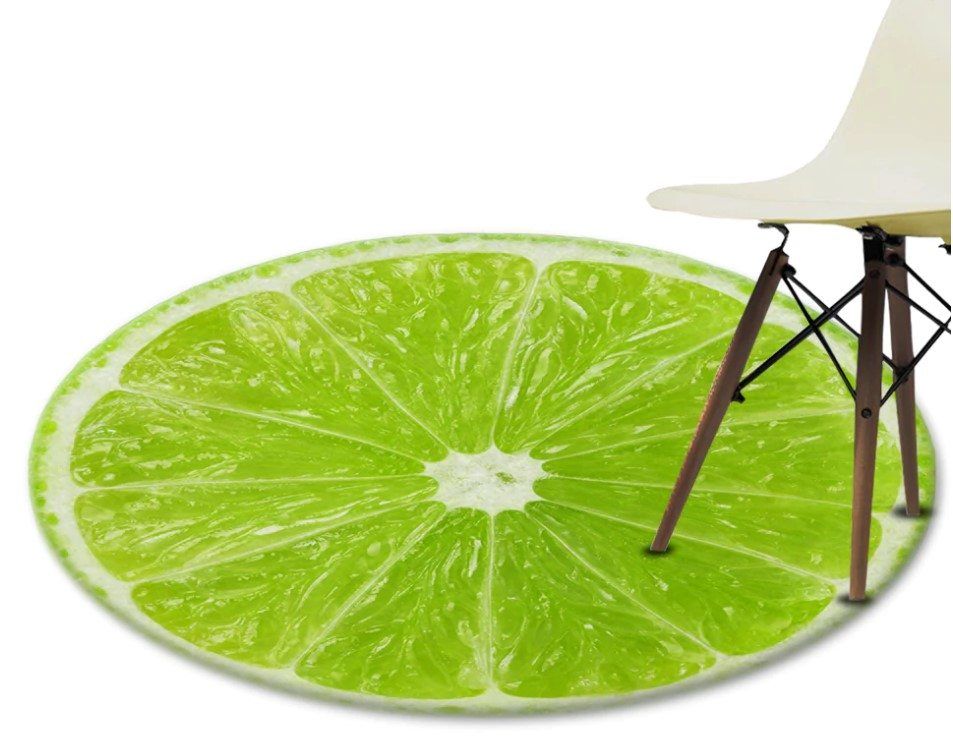 Lime Round Carpet