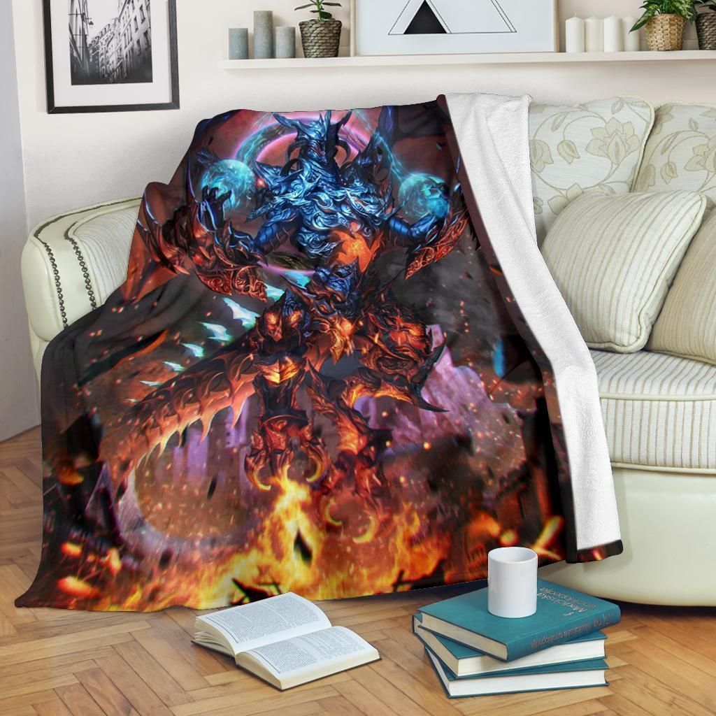 Lindworm Fleece Blanket Legendary Dragon Printed Fleece Blanket