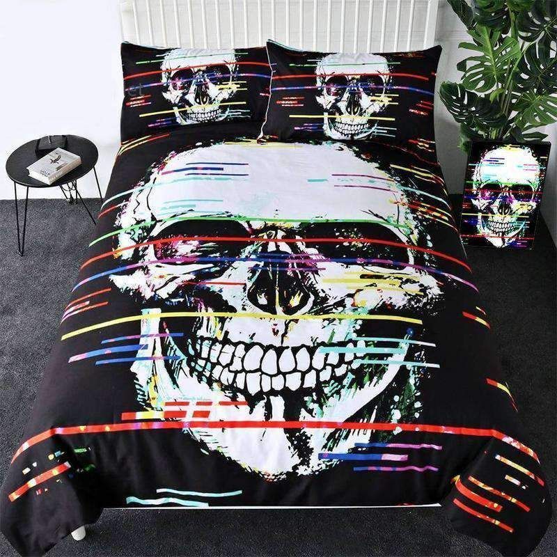 Linear Burn Skull Bedding Set