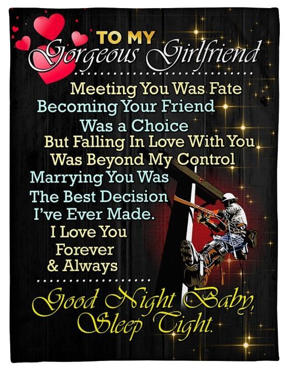 Lineman Gift For Girlfriend Sherpa Fleece Blanket