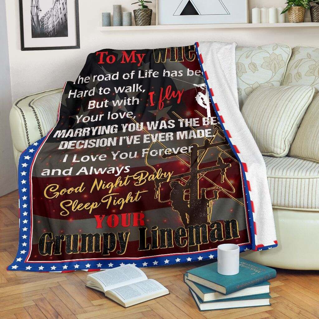 Lineman Sherpa Fleece Blanket