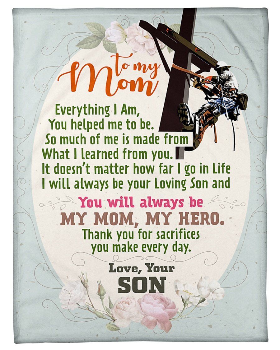 Lineman’s Momalways Be My Baby Girl Fleece Blanket For Daughter Fleece Blanket