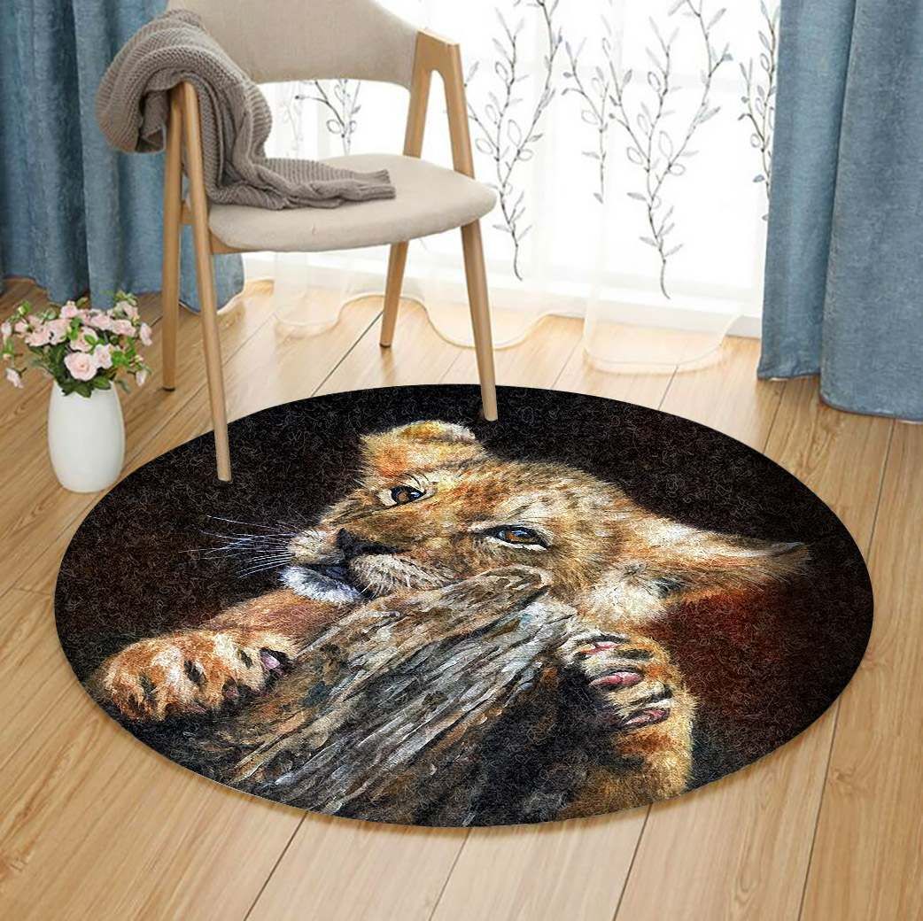 Lion Round Carpet