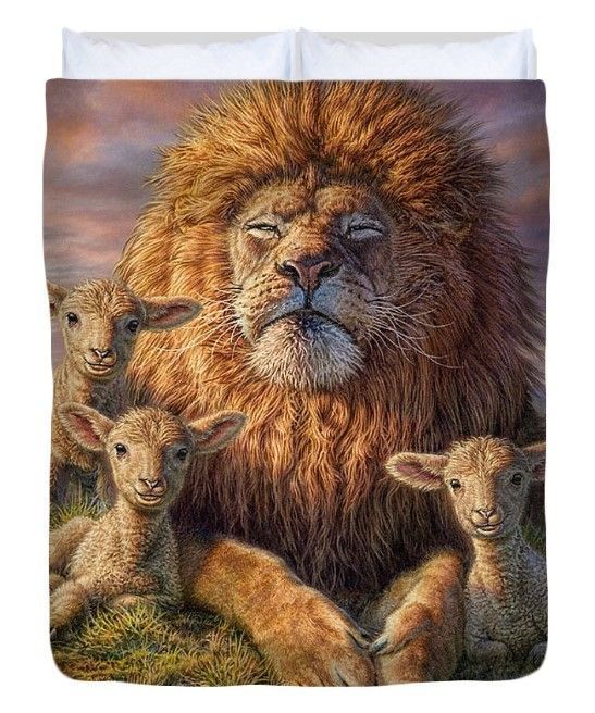 Lion And Lambs Bedding Set