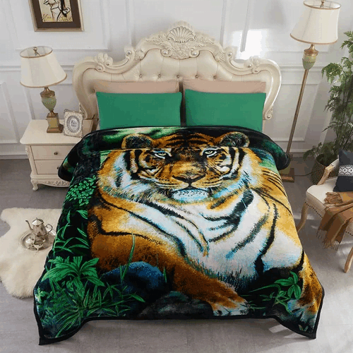 Lion Sherpa Fleece Blanket