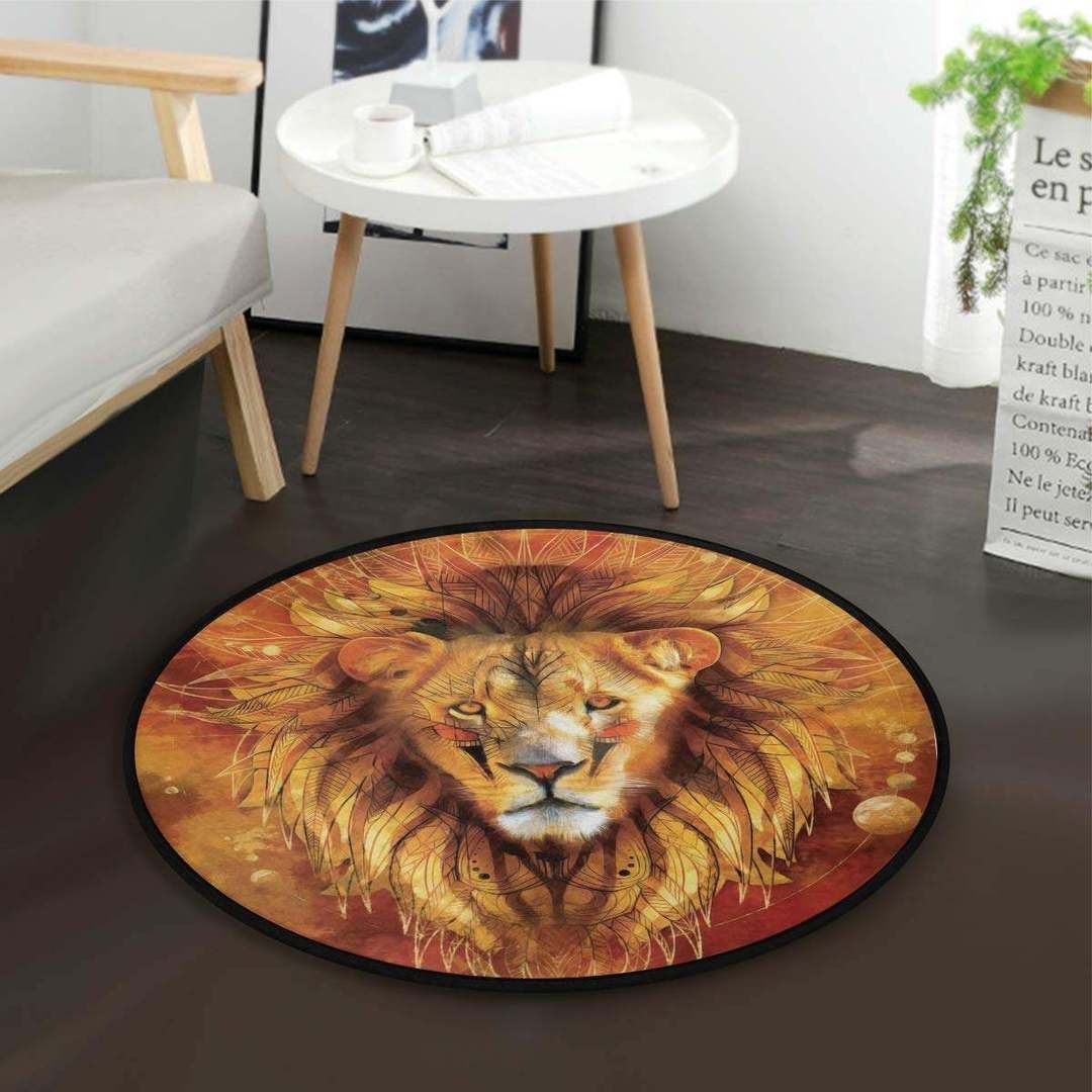 Lion Round Carpet