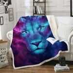 Lion Sherpa Fleece Blanket