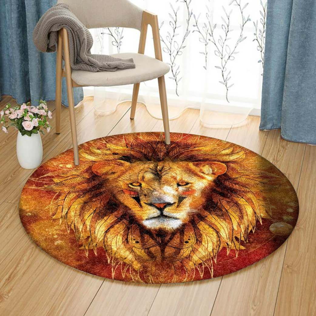 Lion Round Carpet