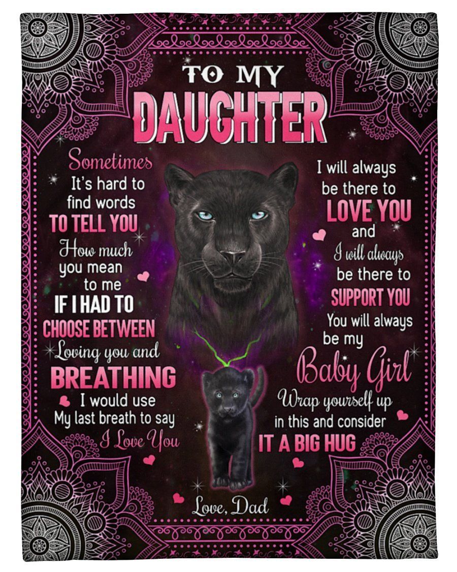 Lion Dad To My Daughter Fleece Blanket How Much You Mean To Me Fleece Blanket