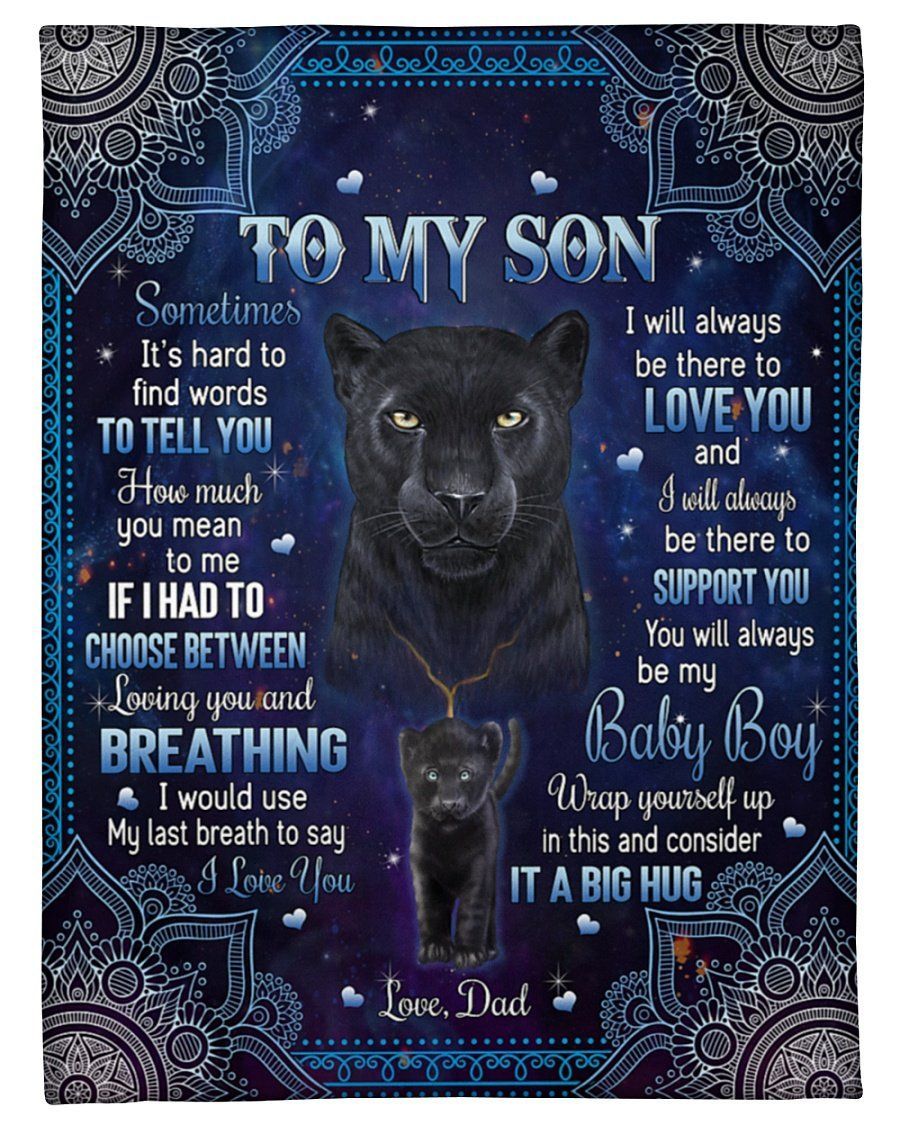 Lion Daddy To Son Fleece Blanket Sometimes It’s Hard Fleece Blanket