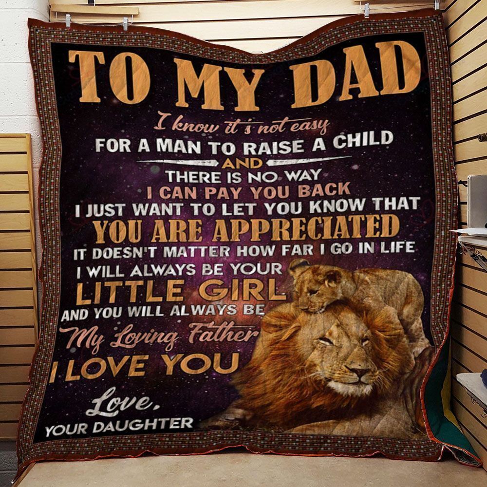 Lion Daughter To Dad NC2111684CL Quilt Blanket