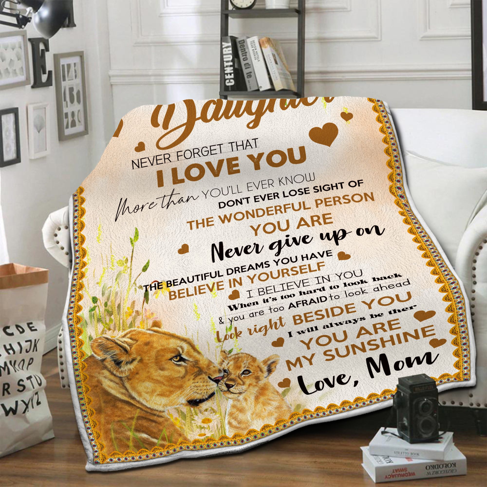 Lion Family Fleece Blanket