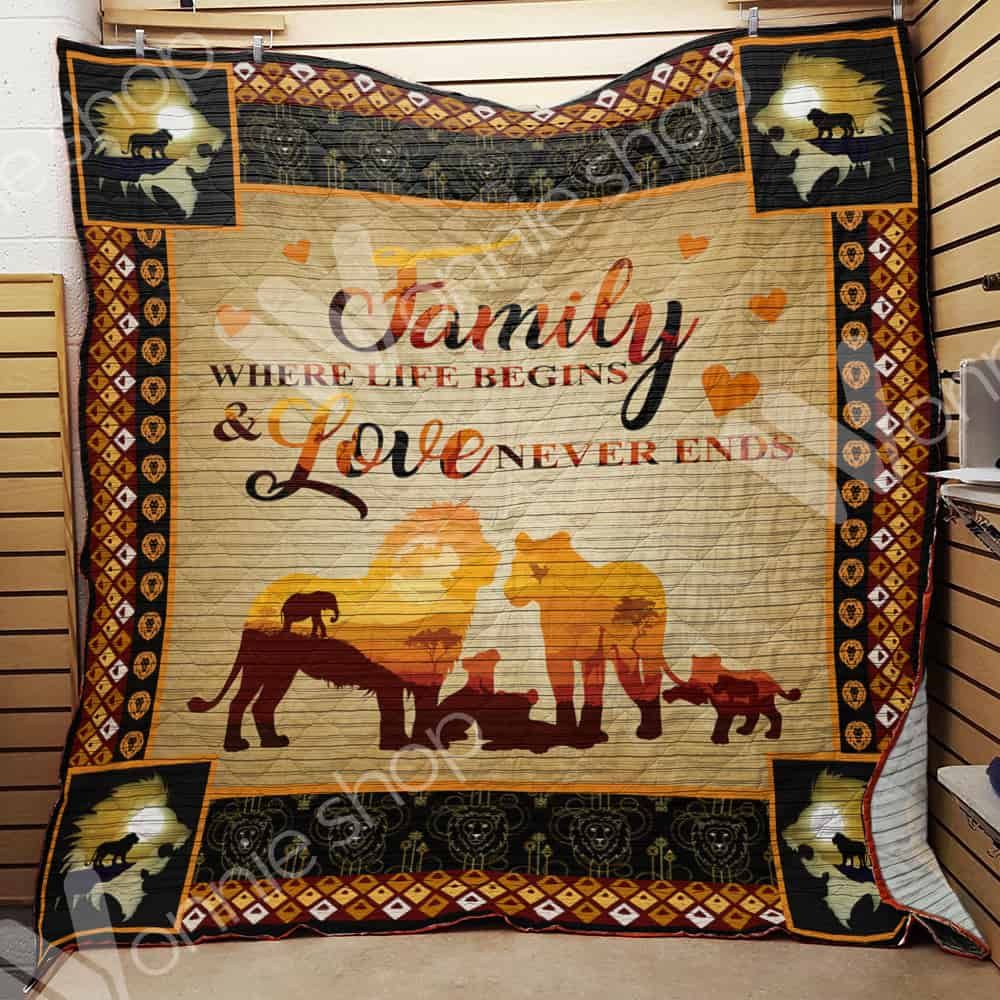 Lion Family Quilt Blanket DHC01021402TD