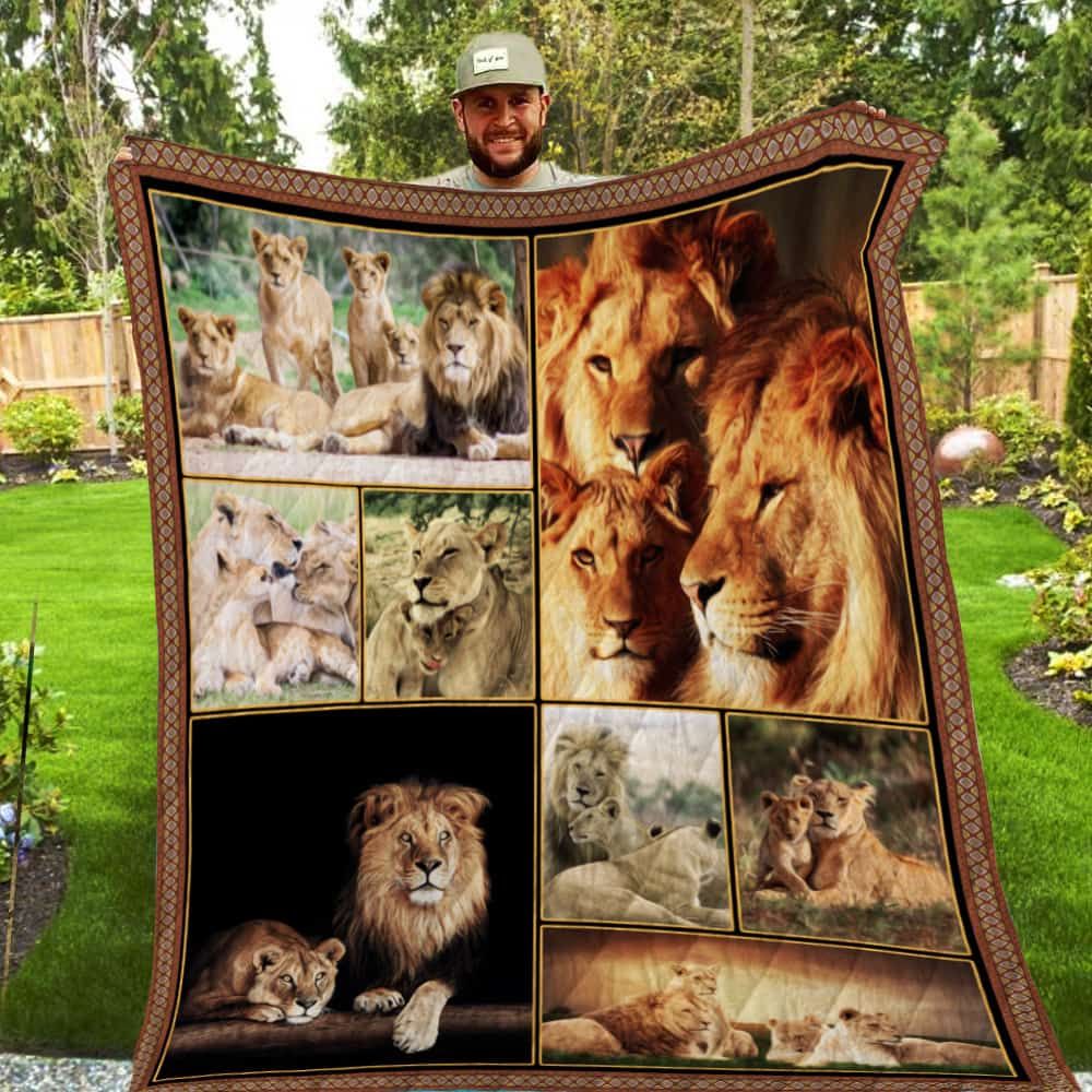 Lion Family Washable Quilt Blanket 1203 P36 Dhc1312248Dd