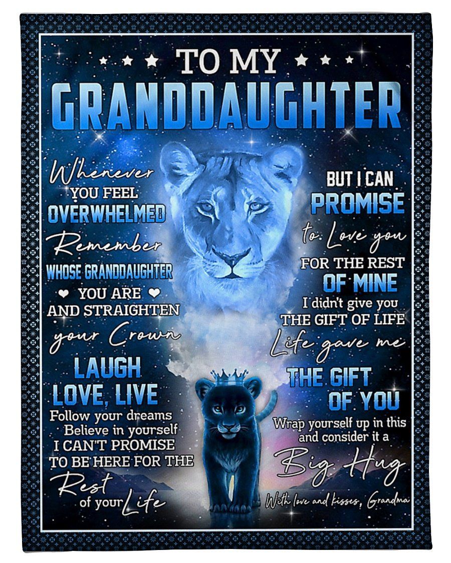 Lion Follow Your Dreams Grandma To Granddaughter Fleece Blanket Fleece Blanket