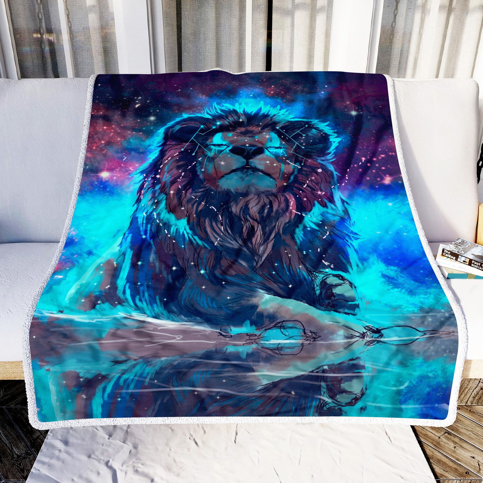Lion Galaxy Art Fleece Blanket