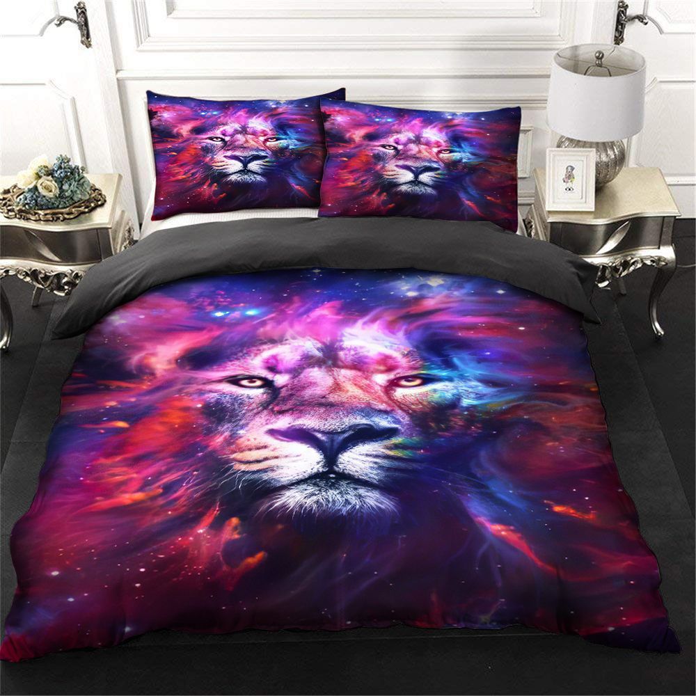 Lion Galaxy Bedding Set