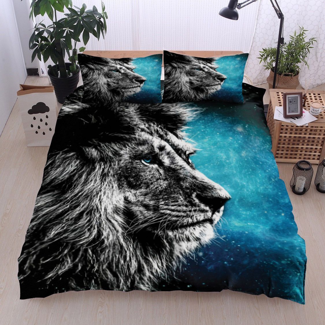 Lion Galaxy Bedding Set