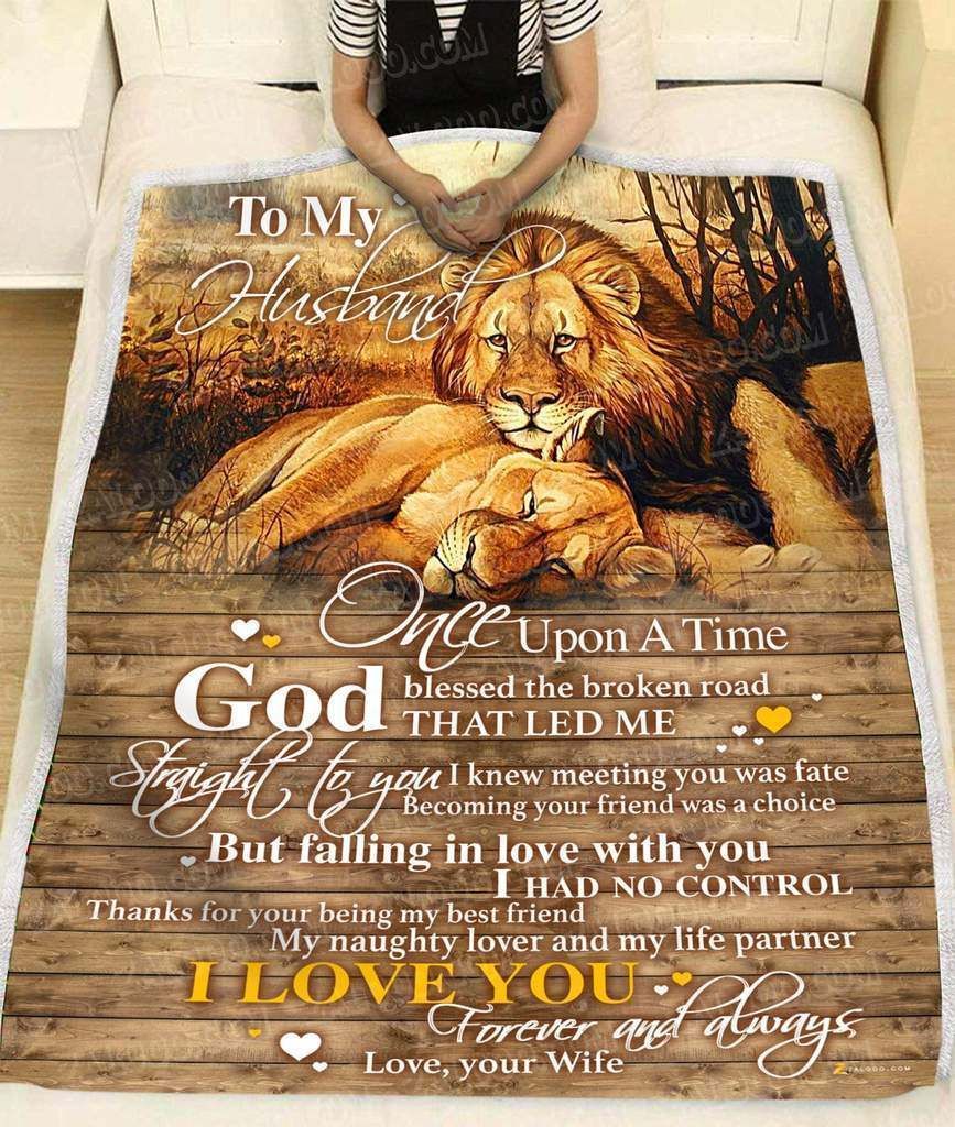 Lion- Gift For Husband Fleece Blanket