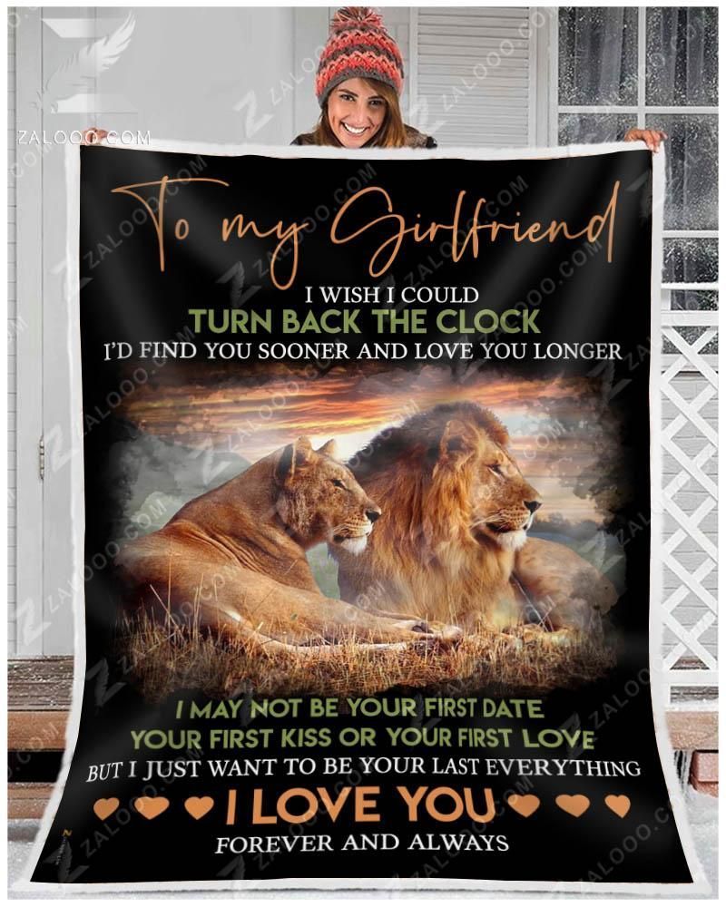 Lion Girlfriend Just Want To Be Your Last Everything Sherpa Fleece Blanket