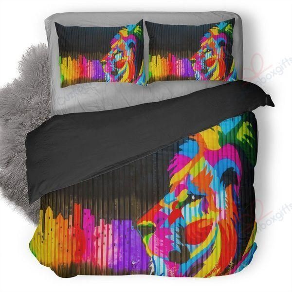 Lion Graffiti Printed Bedding Set