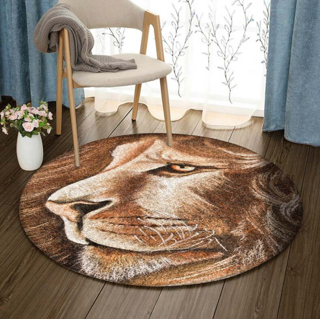 Lion Round Carpet