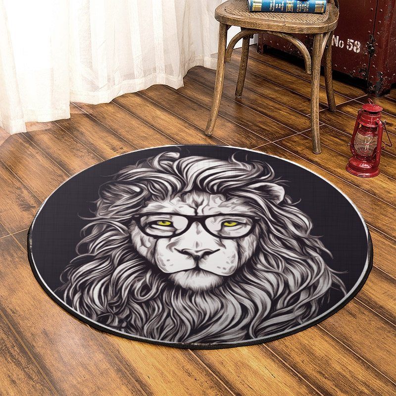 Lion Round Carpet