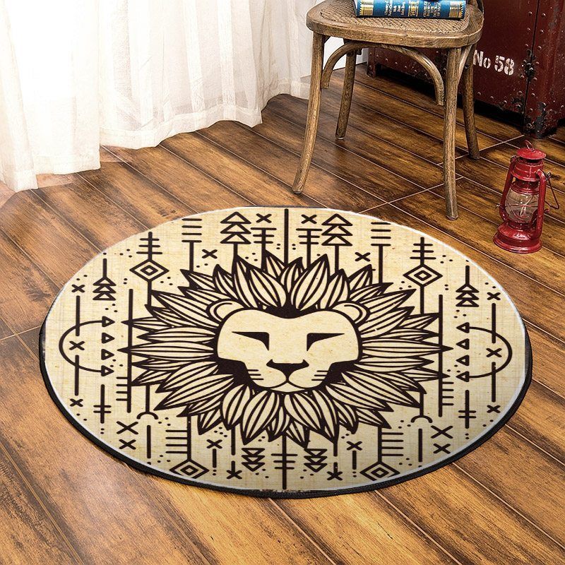 Lion Round Carpet