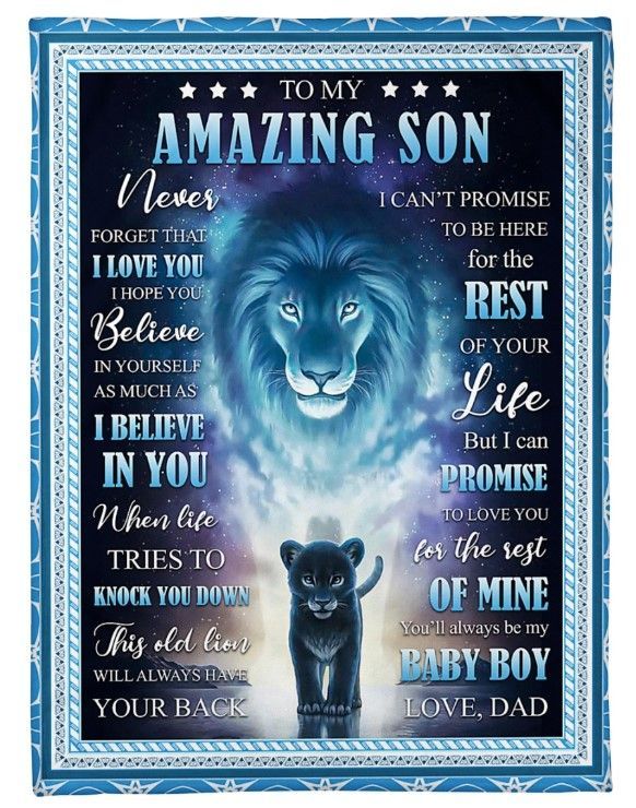 Lion I Always Have Your Back Sherpa Fleece Blanket