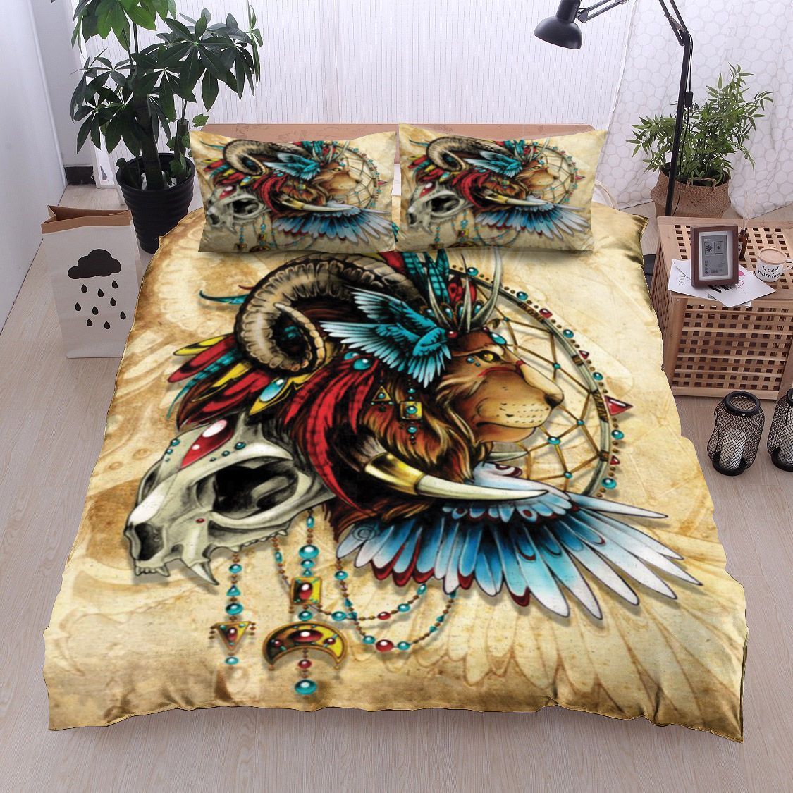 Lion In Cage Bedding Set
