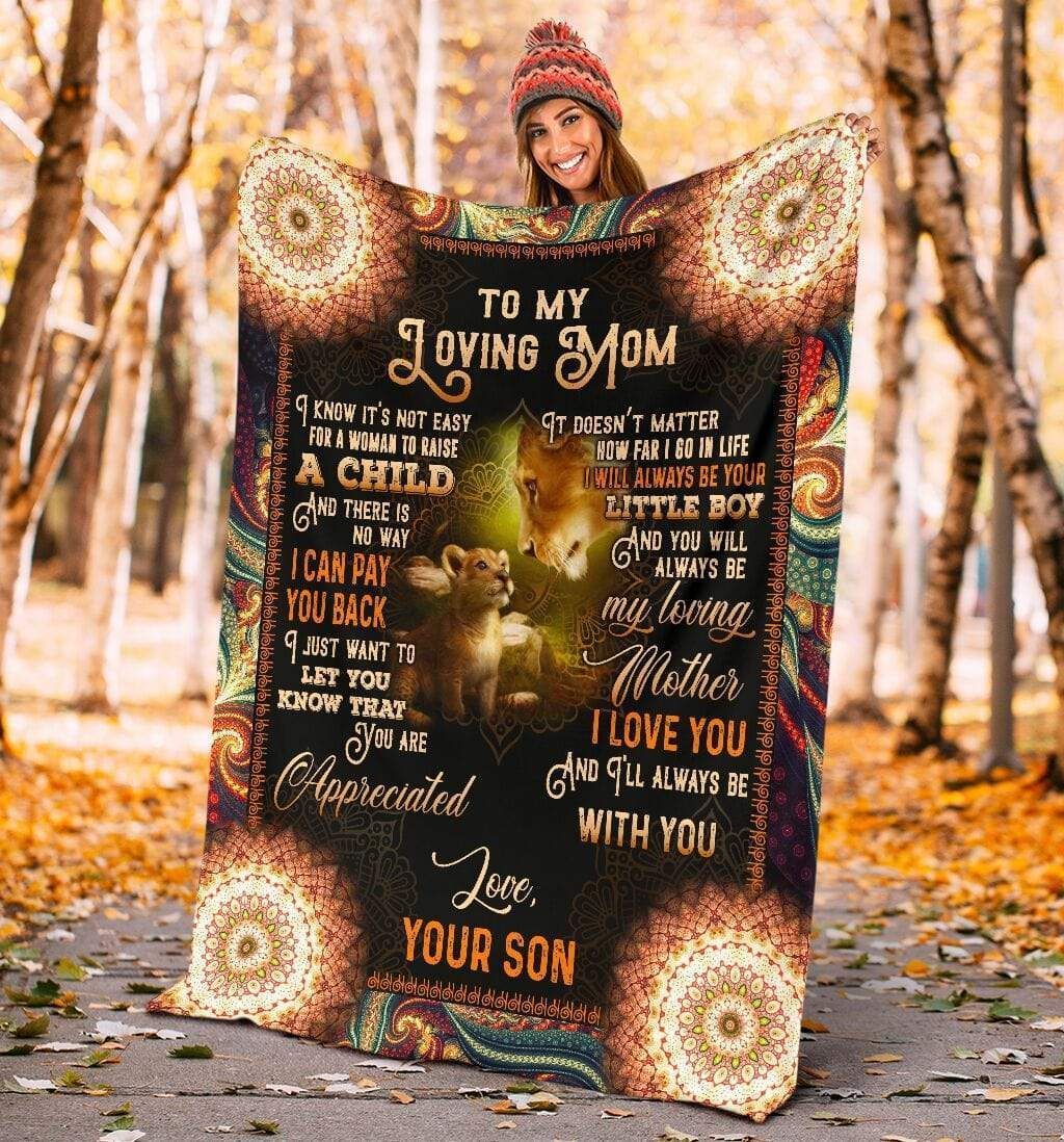 Lion King At Night Son Gift For Mom You Are Appreciated Fleece Blanket