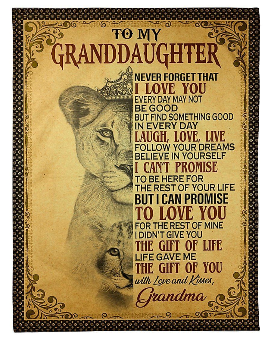Lion King Love You For The Rest Of Mine Grandma To Granddaughter Fleece Blanket Fleece Blanket