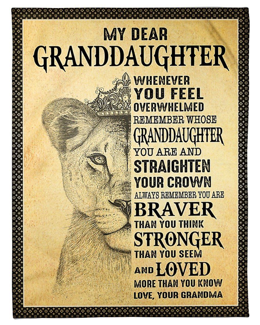 Lion King Loved More Than You Know Grandma To Granddaughter Fleece Blanket Fleece Blanket
