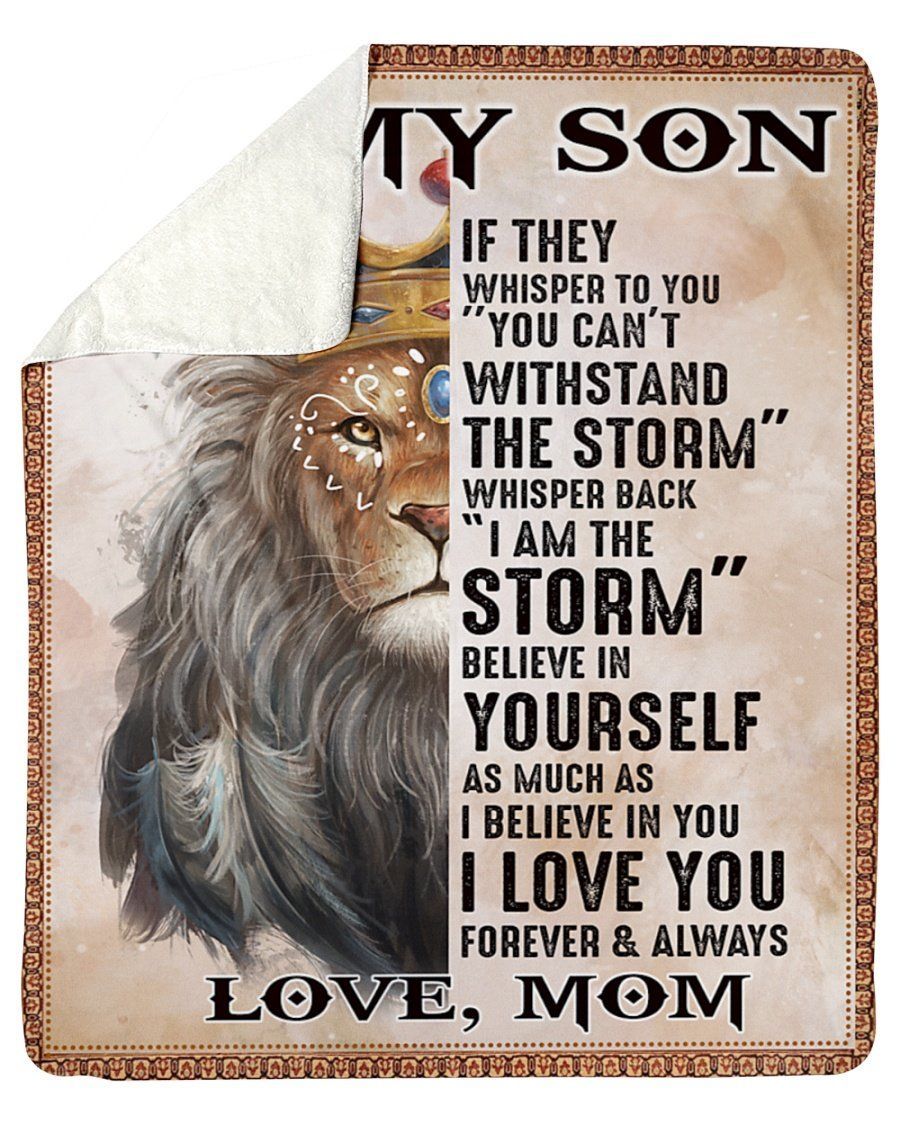 Lion King Mama To Son Fleece Blanket If They Whisper To You Sherpa Blanket