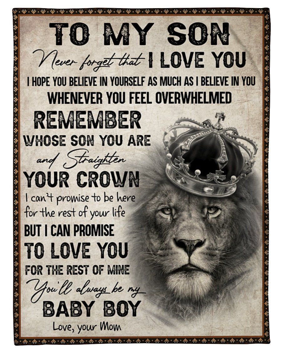 Lion King Never Forget I Love You Fleece Blanket Mom To Son Fleece Blanket